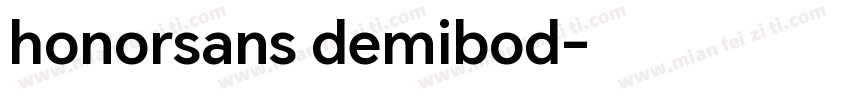 honorsans demibod字体转换